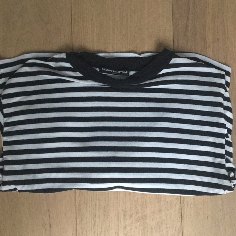 Long Sleeve Striped Brandy Melville Tee